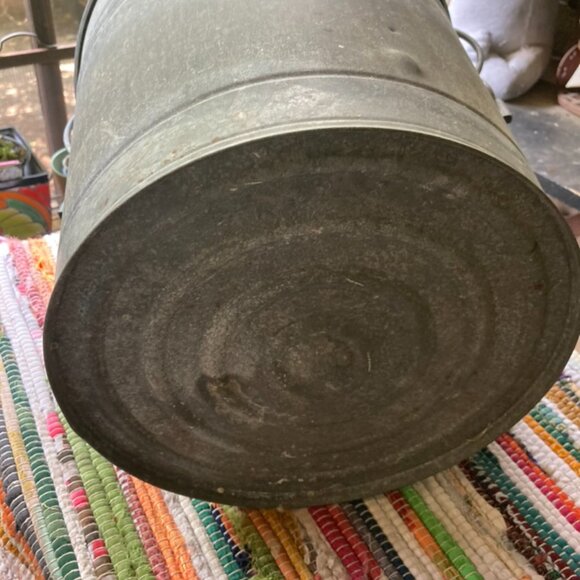 Galvanized Steel Bucket Rustic Farm - Picture 4 of 6